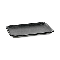 Supermarket Tray, #2S, 8.2 x 5.7 x 0.65, Black, Foam, 500/Carton (0TFB02S00000)