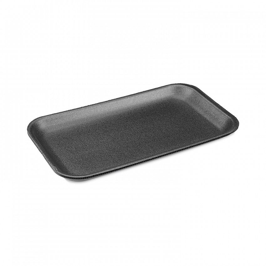 Meat Tray, #17S, 8.3 x 4.8 x 0.65, Black, Foam, 1,000/Carton (0TFB17S00000)