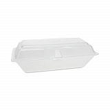 Foam Hinged Lid Containers, Single Tab Lock Hoagie, 9.8 x 5 x 3.3, White, 560/Carton (0TH10099Y000)