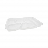 Foam School Trays, 6-Compartment Tray, 8.5 x 11.5 x 1.25, White, 500/Carton (0TH10601SGBX)