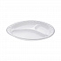 Placesetter Satin Non-Laminated Foam Dinnerware, 3-Compartment Plate, 10.25