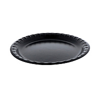 Placesetter Deluxe Laminated Foam Dinnerware, Plate, 10.25" dia, Black, 540/Carton (0TKB0010000Y)