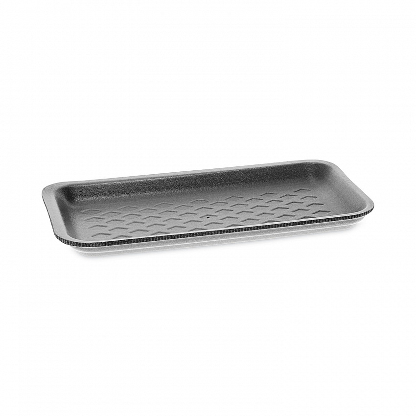 Foam Supermarket Tray, #17S, 8.4 x 4.5 x 0.7, Black, Foam, 1,000/Carton (51P917S)