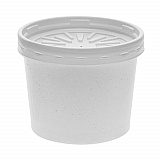Paper Round Food Container and Lid Combo, 12 oz, 3.8" Diameter x 3" h, White, 250/Carton (D12RBLD)