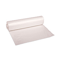 High-Density Can Liners, 45 gal, 13 mic, 40" x 46", Natural, Perforated Roll, 25 Bags/Roll, 10 Rolls/Carton (404616)