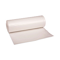 High-Density Can Liners, 45 gal, 19 mic, 40" x 46", Natural, Perforated Roll, 25 Bags/Roll, 6 Rolls/Carton (404622)