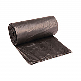 High-Density Can Liners, 45 gal, 19 mic, 40" x 46", Black, Perforated Roll, 25 Bags/Roll, 6 Rolls/Carton (404622BLK)