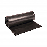 High-Density Can Liners, 56 gal, 19 mic, 43" x 47", Black, Perforated Roll, 25 Bags/Roll, 6 Rolls/Carton (434722BLK)
