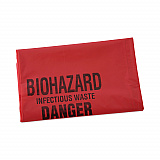 Linear Low Density Health Care Trash Can Liners, 16 gal, 1.3 mil, 24" x 32", Red, Flat Pack, 250/Carton (IW2432R)