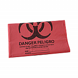 Linear Low Density Health Care Trash Can Liners, 45 gal, 1.3 mil, 40" x 46", Red, Flat Pack, 100/Carton (IW4046R)