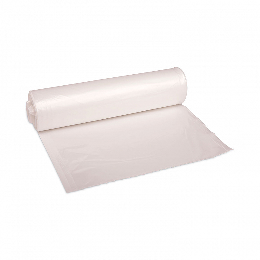 High Density Industrial Can Liners Coreless Rolls, 30 gal, 16 mic, 30" x 37", Natural, Perforated, 25 Bags/Roll, 20 Rolls/CT (RH3037S)
