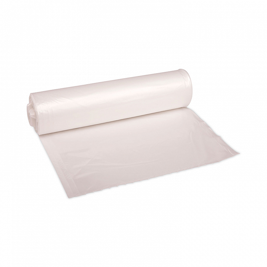 High Density Industrial Can Liners Coreless Rolls, 33 gal, 16 mic, 33" x 40", Natural, Perforated, 25 Bags/Roll, 10 Rolls/CT (RH3340S)