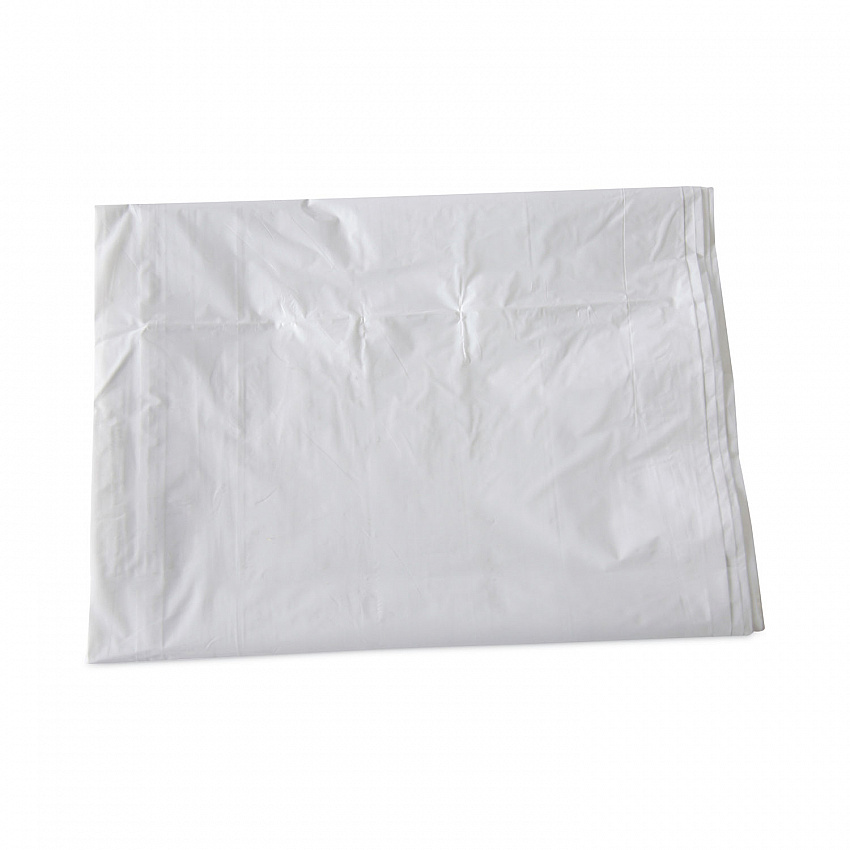 Linear Low Density Industrial Can Liners, 56 gal, 0.9 mil, 43" x 47", White, Flat Pack, 100/Carton (W4347X)