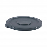 Lids for 32 gal Waste Receptacle, Flat-Top, Round, Plastic, Gray (32GLWRLIDG)
