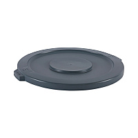 Lids for 32 gal Waste Receptacle, Flat-Top, Round, Plastic, Gray (32GLWRLIDG)