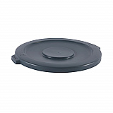 Lids for 44 gal Waste Receptacles, Flat-Top, Round, Plastic Gray (44GLWRLIDGRA)