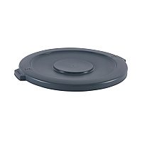Lids for 44 gal Waste Receptacles, Flat-Top, Round, Plastic Gray (44GLWRLIDGRA)
