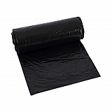 Low-Density Waste Can Liners, 16 gal, 1 mil, 24" x 32", Black, Perforated Roll, 10 Bags/Roll, 15 Rolls/Carton (510)