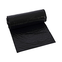 Low-Density Waste Can Liners, 16 gal, 1 mil, 24" x 32", Black, Perforated Roll, 10 Bags/Roll, 15 Rolls/Carton (510)