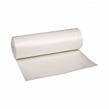 Low-Density Waste Can Liners, 33 gal, 0.6 mil, 33" x 39", White, Perforated Roll, 25 Bags/Roll, 6 Rolls/Carton (512)