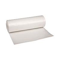 Low-Density Waste Can Liners, 33 gal, 0.6 mil, 33" x 39", White, Perforated Roll, 25 Bags/Roll, 6 Rolls/Carton (512)