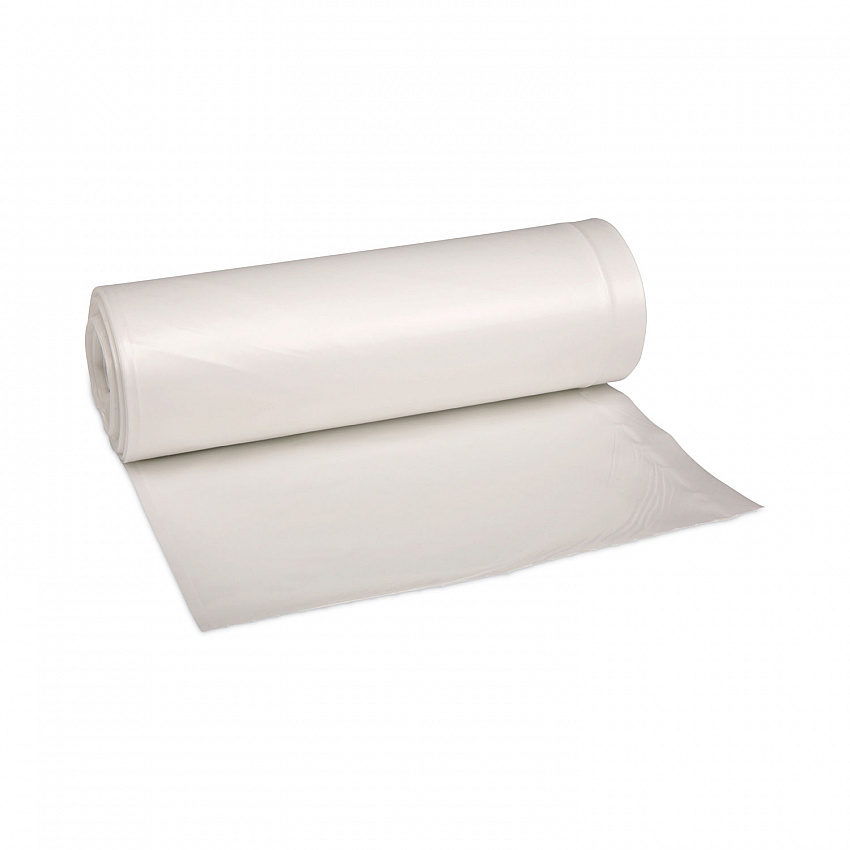 Low-Density Waste Can Liners, 33 gal, 0.6 mil, 33" x 39", White, Perforated Roll, 25 Bags/Roll, 6 Rolls/Carton (512)