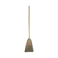 Parlor Broom, Corn Fiber Bristles, 55" Overall Length, Natural, 12/Carton (926CCT)