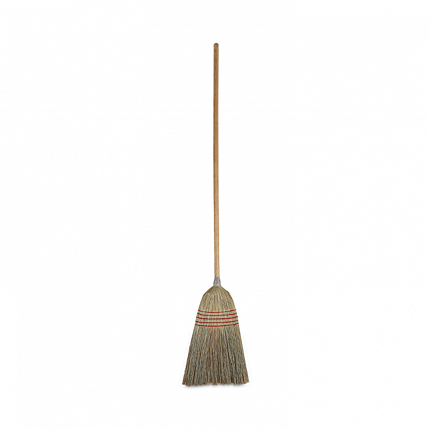 Parlor Broom, Corn Fiber Bristles, 55" Overall Length, Natural (926CEA)