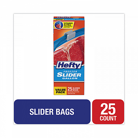 Slider Stand and Fill Freezer Storage Bags, 1 gal, 10.56