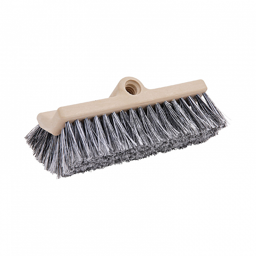 Dual-Surface Vehicle Brush, Black Polypropylene Bristles, 10" Brush, Brown Plastic Handle (8420)