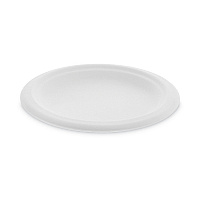 EarthChoice Compostable Fiber-Blend Bagasse Dinnerware, Plate, Sugarcane, 6" dia, Natural, 1,000/Carton (MC500060001)