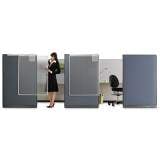 Quartet Workstation Privacy Screen, 36w x 48d, Translucent Clear/Silver (WPS1000)