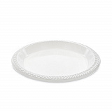 Meadoware Impact Plastic Dinnerware, Plate, 10.25" dia, White, 500/Carton (MI10)