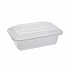 Newspring VERSAtainer Microwavable Containers, 24 oz, 7.4 x 5 x 2.5, White/Clear, Plastic, 150/Carton (NC838)