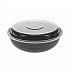 EarthChoice Versa2Go Microwaveable Container, 30 oz, 6.8 x 6.8 x 2.2, Black/Clear, Plastic, 150/Carton (NV2GRN307B)
