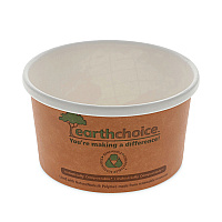 EarthChoice Compostable Soup Cup, Small, 8 oz, 3 .8 x 3.3 x 2.1, Brown, Paper, 500/Carton (PHSC8ECDI)