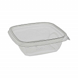 EarthChoice Square Recycled Bowl, 12 oz, 5 x 5 x 1.62, Clear, Plastic, 504/Carton (SAC0512)