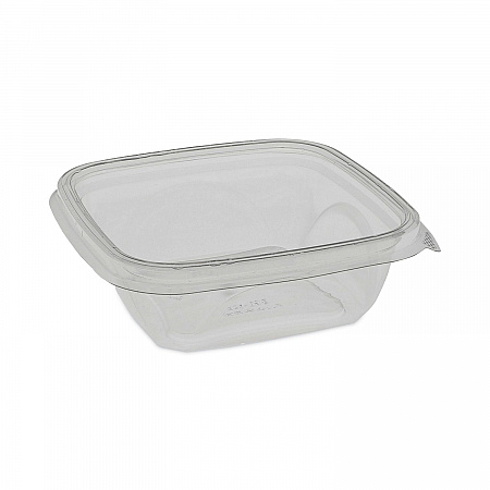 EarthChoice Square Recycled Bowl, 12 oz, 5 x 5 x 1.62, Clear, Plastic, 504/Carton (SAC0512)