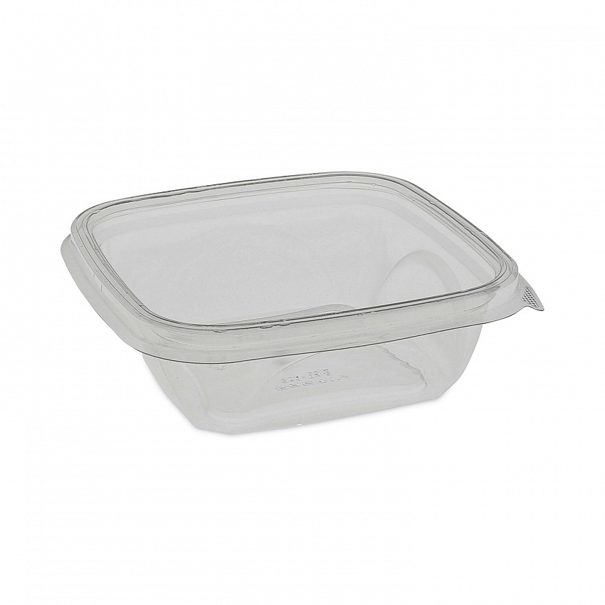 EarthChoice Square Recycled Bowl, 12 oz, 5 x 5 x 1.62, Clear, Plastic, 504/Carton (SAC0512)
