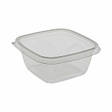 EarthChoice Square Recycled Bowl, 16 oz, 5 x 5 x 1.75, Clear, Plastic, 504/Carton (SAC0516)