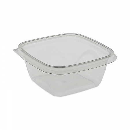 EarthChoice Square Recycled Bowl, 16 oz, 5 x 5 x 1.75, Clear, Plastic, 504/Carton (SAC0516)