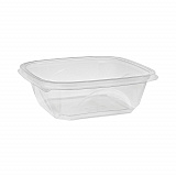 EarthChoice Square Recycled Bowl, 32 oz, 7 x 7 x 2, Clear, Plastic, 300/Carton (SAC0732)