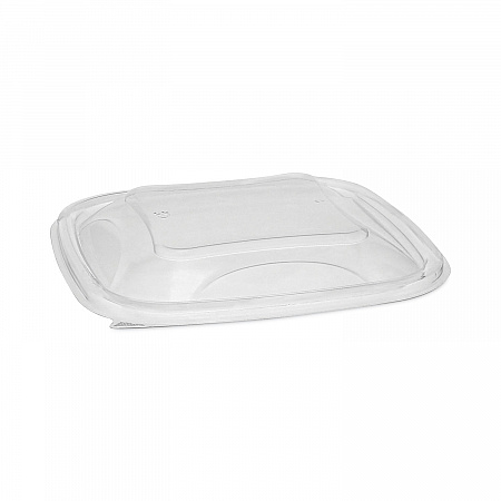 EarthChoice Recycled PET Container Lid, For 24 to 32 oz Container Bases, 7.37 x 7.37 x 0.83, Clear, Plastic, 300/Carton (SACLD07)