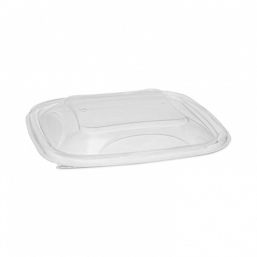 EarthChoice Recycled PET Container Lid, For 24 to 32 oz Container Bases, 7.37 x 7.37 x 0.83, Clear, Plastic, 300/Carton (SACLD07)