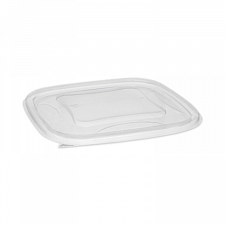 EarthChoice Square Recycled Bowl Flat Lid, 7.37 x 7.37 x 0.26, Clear, Plastic, 300/Carton (SACLF07)