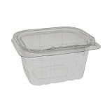 EarthChoice Tamper Evident Recycled Hinged Lid Deli Container, 16 oz, 5.37 x 4.5 x 2.62, Clear, Plastic, 304/Carton (TEHL5X416)