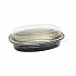 Classic Carry-Out Container, 16 oz, 6.9 x 4.6 x 3, Black/Gold, Aluminum, 100/Carton (Y6707WPSFG)