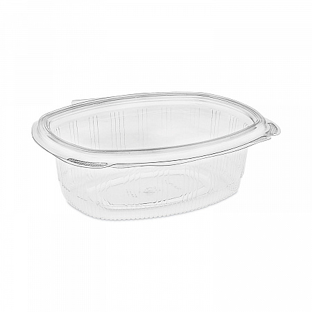 EarthChoice Recycled PET Hinged Container, 24 oz, 7.37 x 5.87 x 2.37, Clear, Plastic, 280/Carton (YCA910240000)