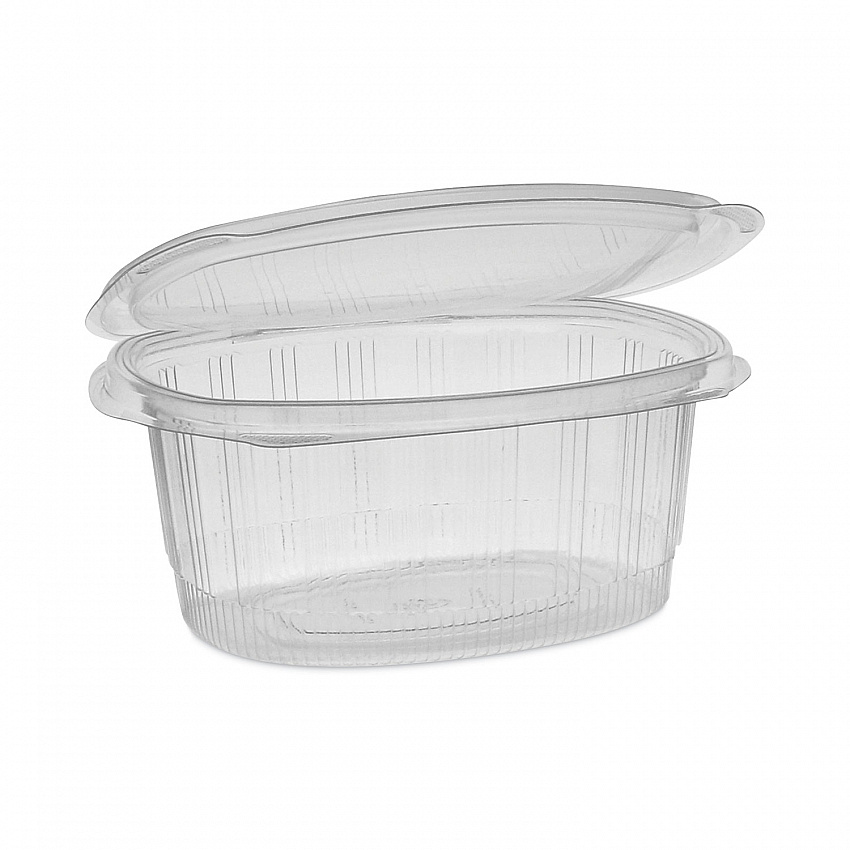 EarthChoice Recycled PET Hinged Container, 32 oz, 7.31 x 5.88 x 3.25, Clear, Plastic, 280/Carton (YCA910320000)