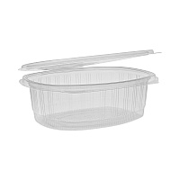 EarthChoice Recycled PET Hinged Container, 48 oz, 8.87 x 7.25 x 2.93, Clear, Plastic, 190/Carton (YCA910480000)